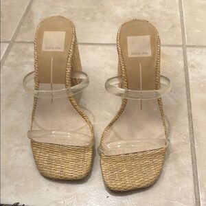 Dolce Vita Women's Tan Woven Heeled Sandals